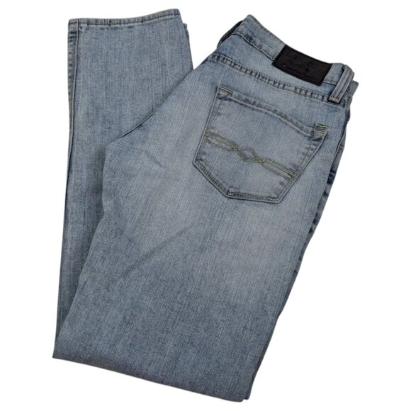 Levis Denizen Mens Size 30x31 Stone Wash‎ Distressed 283 Slim Fit Denim Jeans - Picture 2 of 15